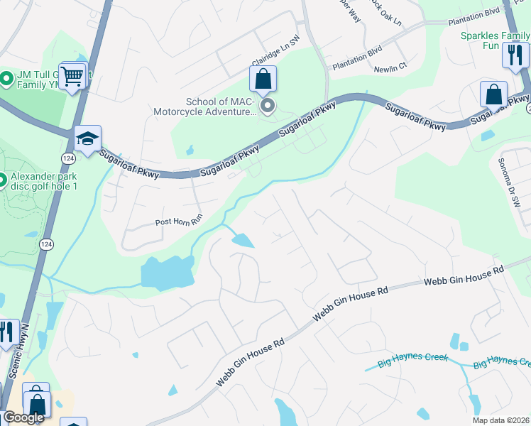 map of restaurants, bars, coffee shops, grocery stores, and more near 829 Kirsten Jane Court in Lawrenceville