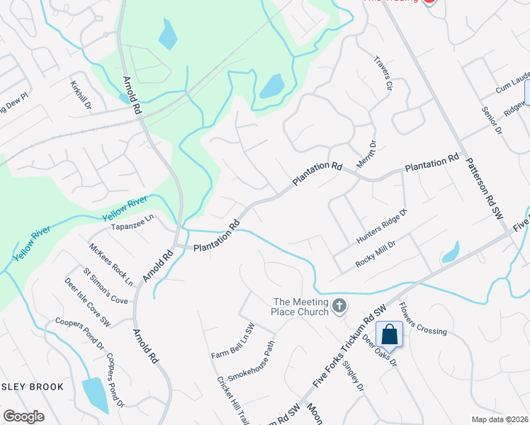 map of restaurants, bars, coffee shops, grocery stores, and more near 2182 Plantation Road in Lawrenceville