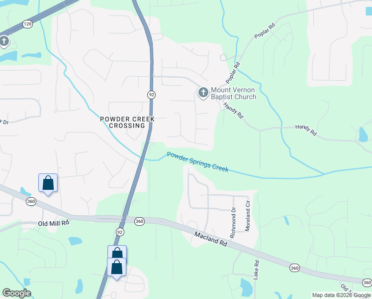 map of restaurants, bars, coffee shops, grocery stores, and more near 95 Ryan Tr in Dallas