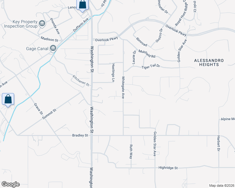 map of restaurants, bars, coffee shops, grocery stores, and more near 1505 Weston Way in Riverside