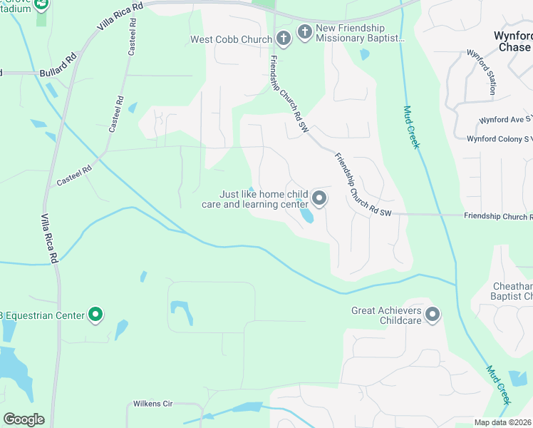 map of restaurants, bars, coffee shops, grocery stores, and more near 1543 Jade Cove Drive in Powder Springs