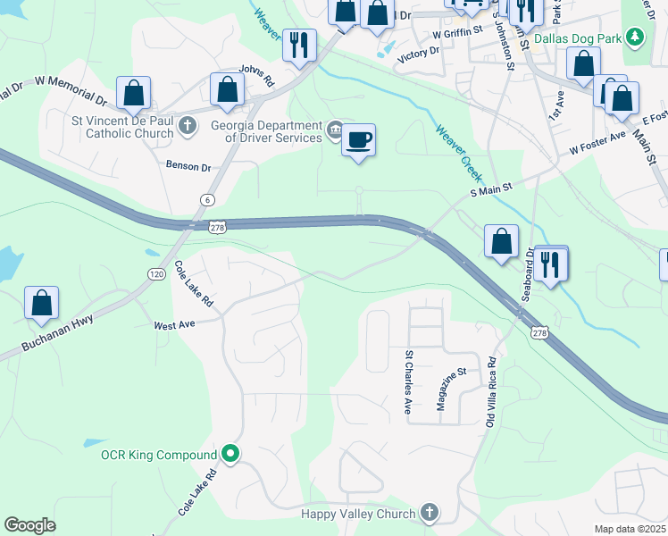 map of restaurants, bars, coffee shops, grocery stores, and more near 361 West Avenue in Dallas