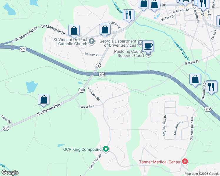 map of restaurants, bars, coffee shops, grocery stores, and more near 209 West Bridge Drive in Dallas
