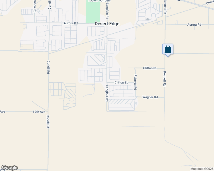 map of restaurants, bars, coffee shops, grocery stores, and more near 18273 Langlois Road in Desert Hot Springs