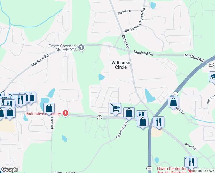 map of restaurants, bars, coffee shops, grocery stores, and more near 187 Topaz Drive in Dallas