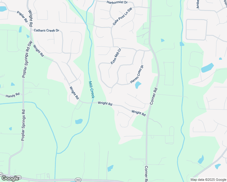 map of restaurants, bars, coffee shops, grocery stores, and more near 1451 Echo Mill Drive in Powder Springs