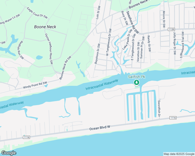 map of restaurants, bars, coffee shops, grocery stores, and more near 3201 Seacrest Avenue Southwest in Brunswick County