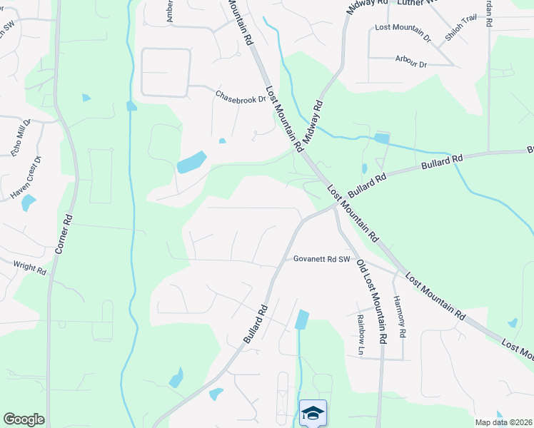 map of restaurants, bars, coffee shops, grocery stores, and more near 1738 Charrington Way in Powder Springs