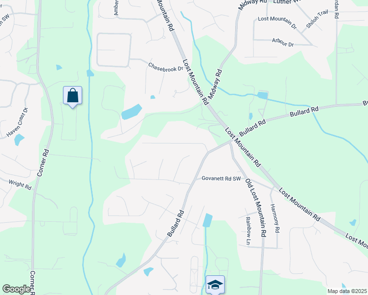 map of restaurants, bars, coffee shops, grocery stores, and more near 4811 Shady Rest Drive in Powder Springs