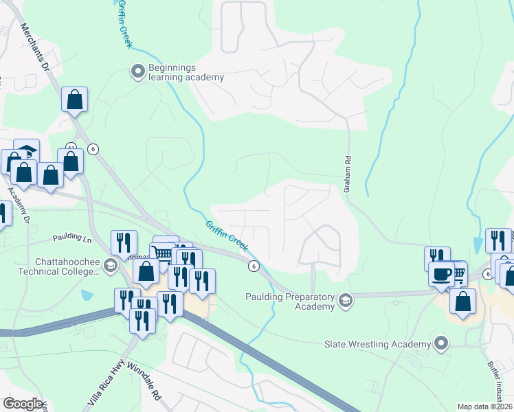 map of restaurants, bars, coffee shops, grocery stores, and more near 207 Hayes Park Drive in Dallas