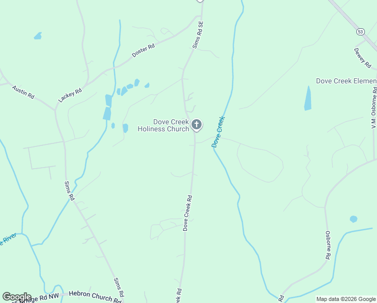 map of restaurants, bars, coffee shops, grocery stores, and more near 1461 Dove Creek Road in Winder