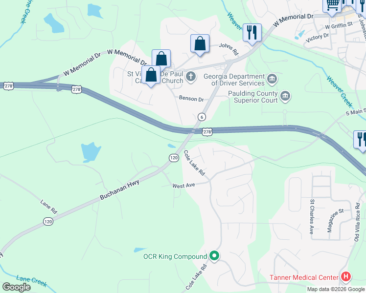 map of restaurants, bars, coffee shops, grocery stores, and more near 301 Buchanan Street in Dallas