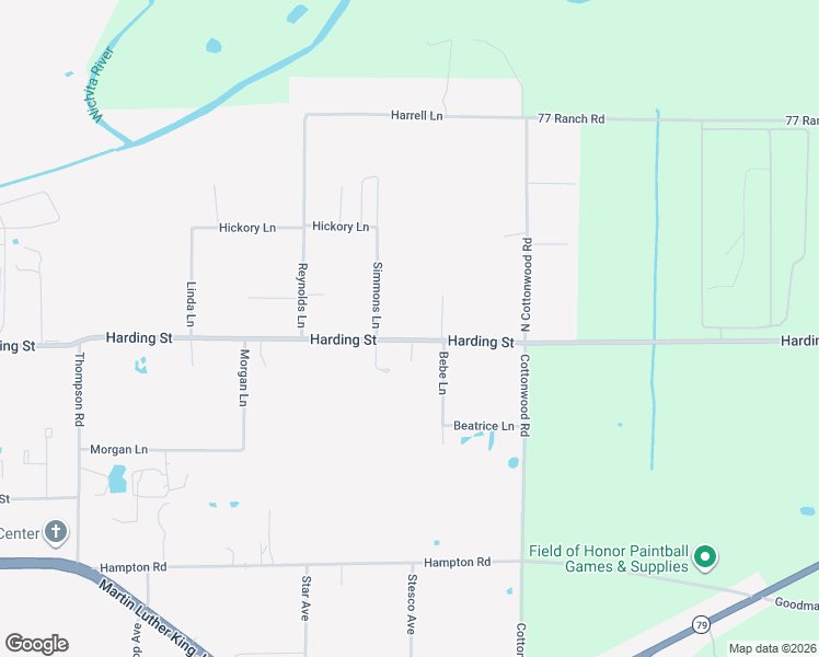 map of restaurants, bars, coffee shops, grocery stores, and more near 808 Eddie Lane in Wichita Falls