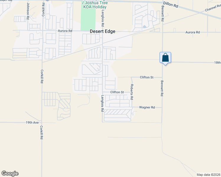 map of restaurants, bars, coffee shops, grocery stores, and more near 70875 Clifton Street in Desert Hot Springs