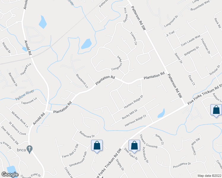 map of restaurants, bars, coffee shops, grocery stores, and more near 2061 Hunters Cove Drive in Lawrenceville