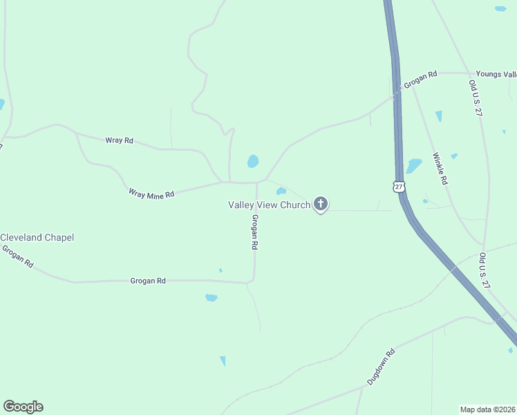 map of restaurants, bars, coffee shops, grocery stores, and more near 487 Grogan Road in Buchanan