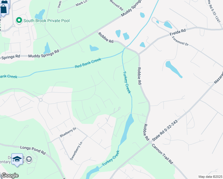 map of restaurants, bars, coffee shops, grocery stores, and more near 265 Robbie Road in Lexington
