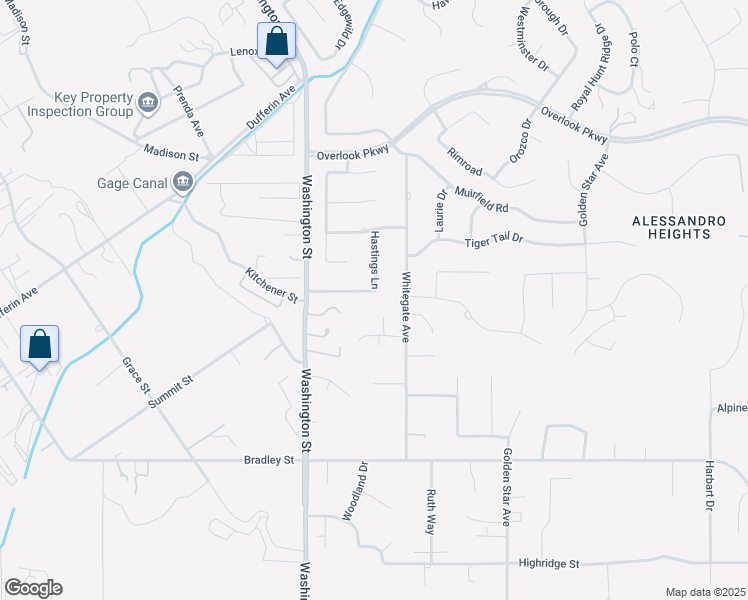 map of restaurants, bars, coffee shops, grocery stores, and more near 1618 Southport Drive in Riverside