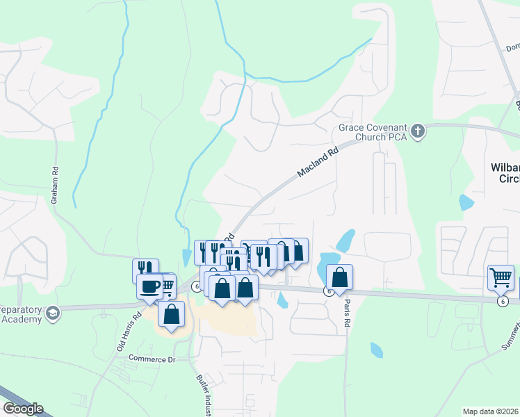 map of restaurants, bars, coffee shops, grocery stores, and more near 18 Sunset Drive in Dallas