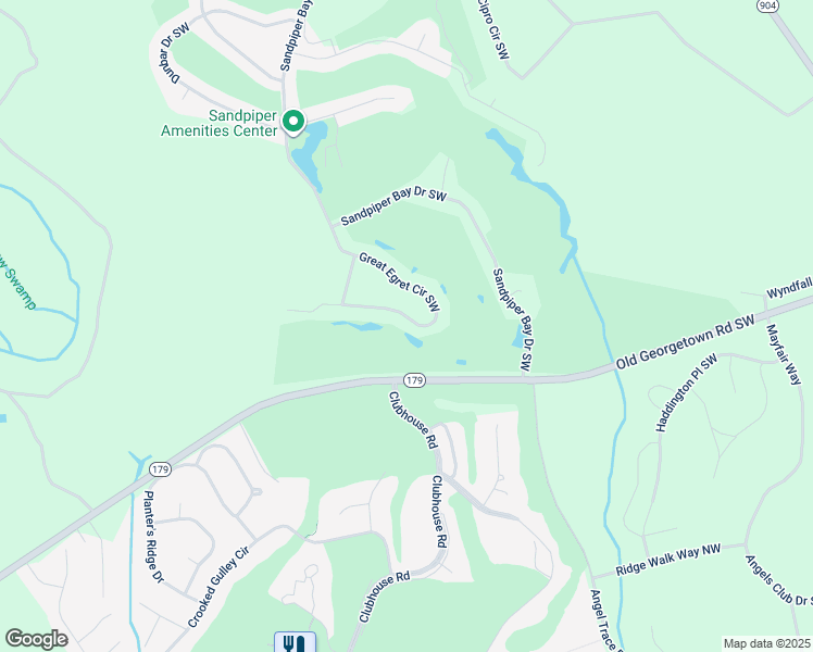 map of restaurants, bars, coffee shops, grocery stores, and more near 948 Great Egret Circle Southwest in Sunset Beach