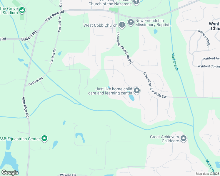 map of restaurants, bars, coffee shops, grocery stores, and more near 1532 Jade Cove Drive in Powder Springs
