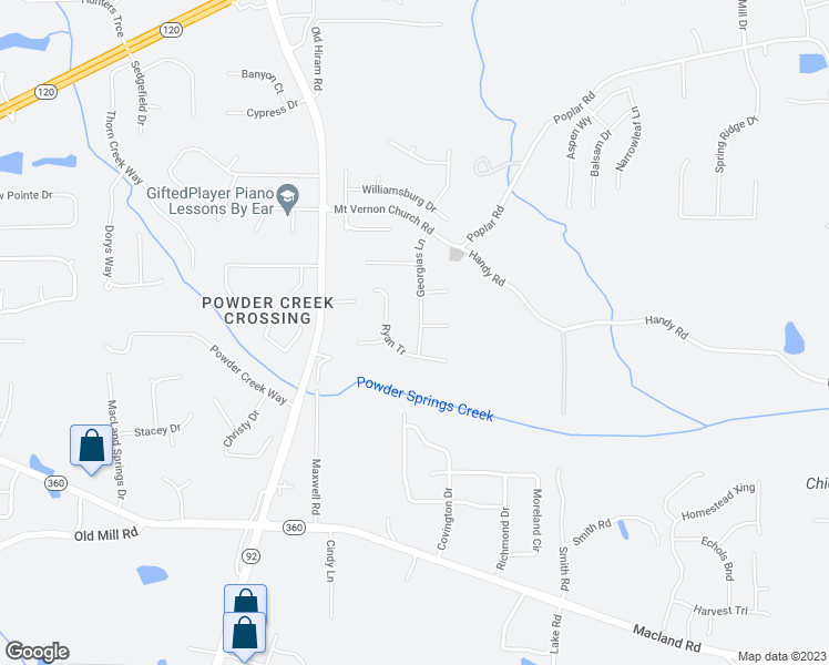 map of restaurants, bars, coffee shops, grocery stores, and more near 246 Georgias Lane in Dallas