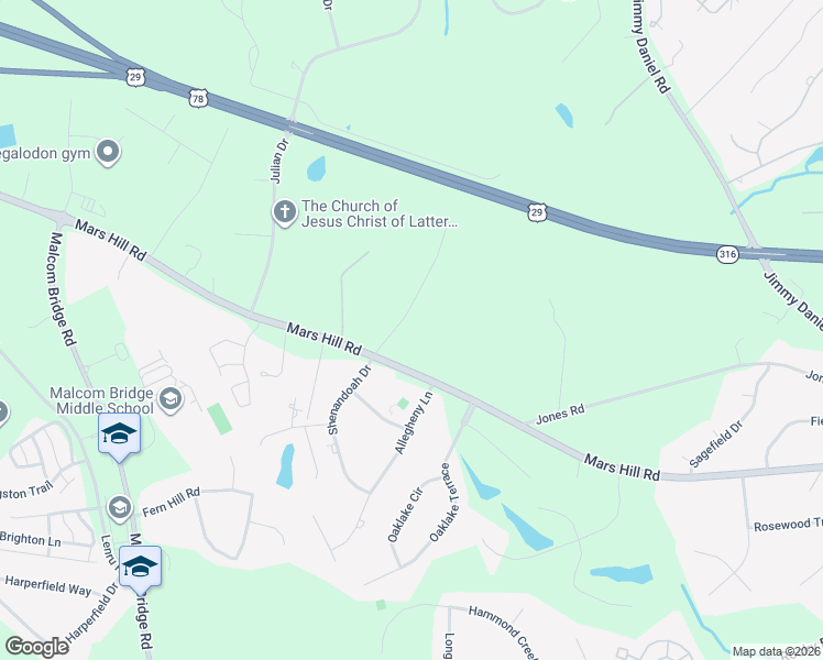 map of restaurants, bars, coffee shops, grocery stores, and more near 1000-1098 Long Road in Watkinsville