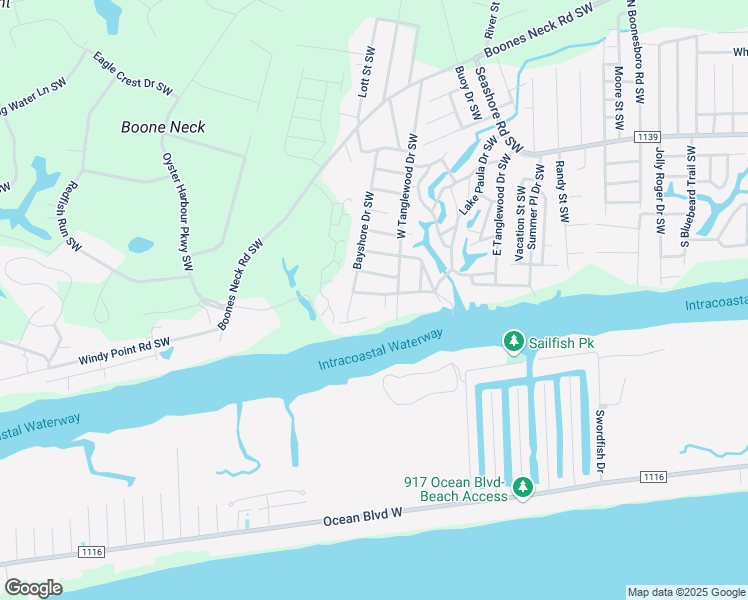 map of restaurants, bars, coffee shops, grocery stores, and more near 3241 Waterview Drive Southwest in Brunswick County