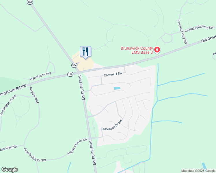map of restaurants, bars, coffee shops, grocery stores, and more near 7160 Channel II Southwest in Ocean Isle Beach