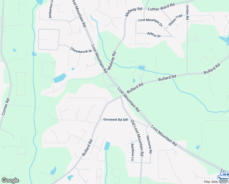 map of restaurants, bars, coffee shops, grocery stores, and more near 1530 Lost Mountain Road in Powder Springs
