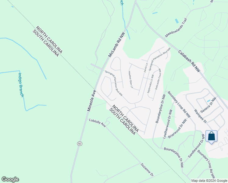 map of restaurants, bars, coffee shops, grocery stores, and more near 2114 Stonecrest Drive Northwest in Calabash