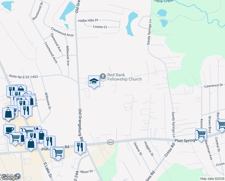 map of restaurants, bars, coffee shops, grocery stores, and more near 230 Bill Williamson Court in Lexington