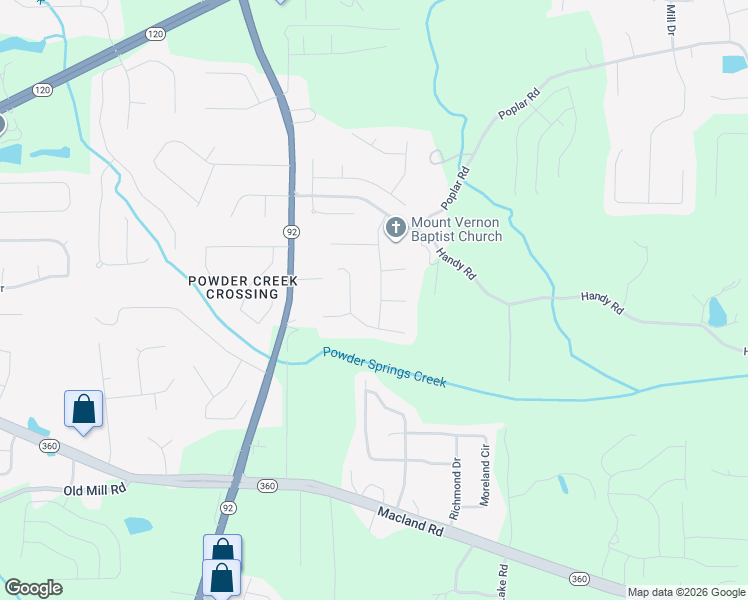 map of restaurants, bars, coffee shops, grocery stores, and more near 228 Georgias Lane in Dallas