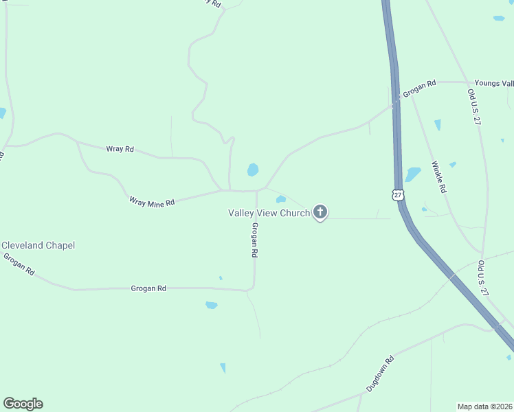 map of restaurants, bars, coffee shops, grocery stores, and more near 487 Grogan Road in Buchanan