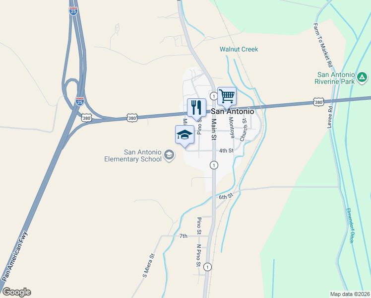 map of restaurants, bars, coffee shops, grocery stores, and more near 167 Miera Street in San Antonio