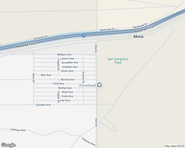 map of restaurants, bars, coffee shops, grocery stores, and more near in Cabazon
