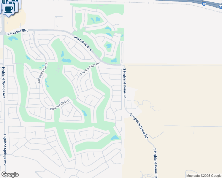 map of restaurants, bars, coffee shops, grocery stores, and more near 1143 Riviera Avenue in Banning