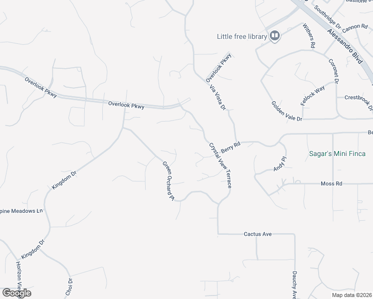 map of restaurants, bars, coffee shops, grocery stores, and more near 7550 Spencer Court in Riverside