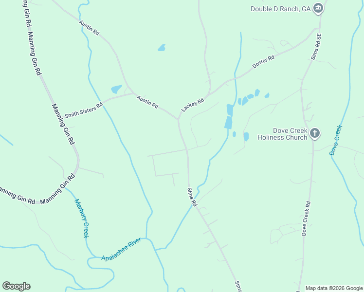 map of restaurants, bars, coffee shops, grocery stores, and more near 1841 Court-Bre Drive in Winder