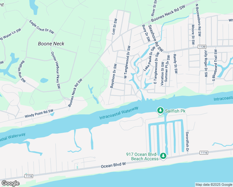 map of restaurants, bars, coffee shops, grocery stores, and more near 3242 Waterview Drive Southwest in Brunswick County