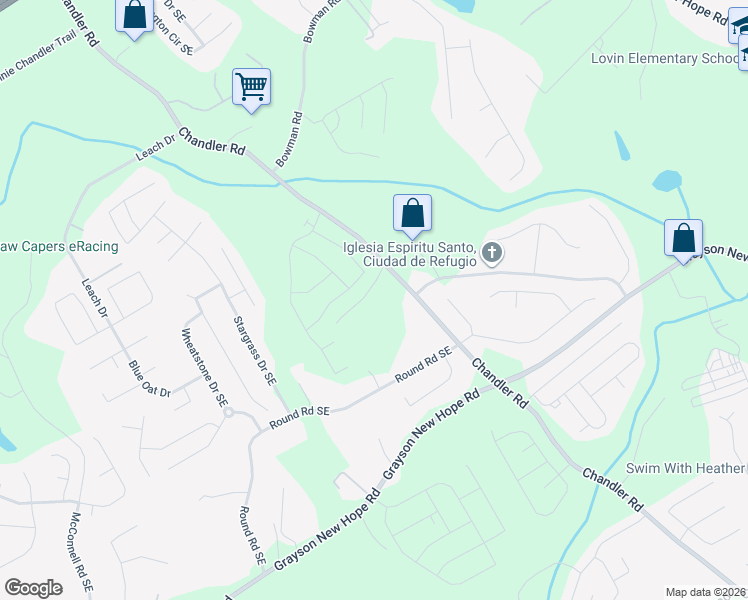 map of restaurants, bars, coffee shops, grocery stores, and more near 1712 Sharpton Trail in Lawrenceville