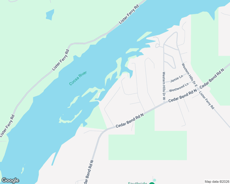 map of restaurants, bars, coffee shops, grocery stores, and more near 1161 Lake Forest Drive North in Gadsden