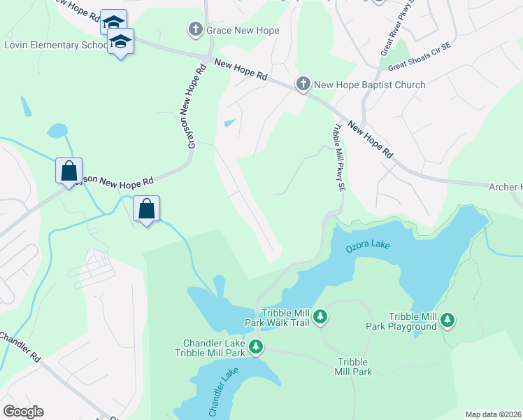 map of restaurants, bars, coffee shops, grocery stores, and more near 2065 Meyers Drive in Lawrenceville