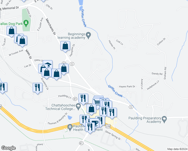 map of restaurants, bars, coffee shops, grocery stores, and more near 117 Bainbridge Court in Dallas