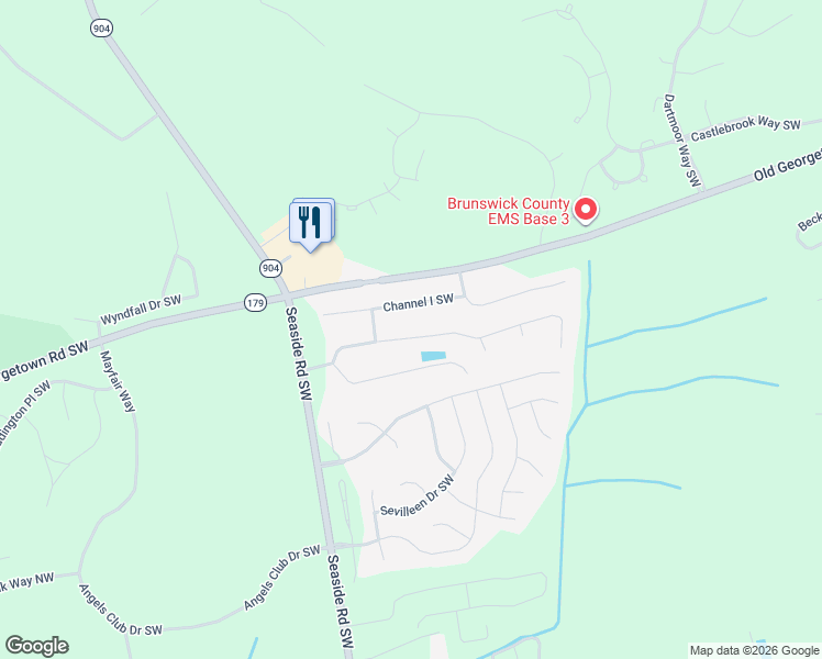 map of restaurants, bars, coffee shops, grocery stores, and more near 7160 Channel II Southwest in Ocean Isle Beach