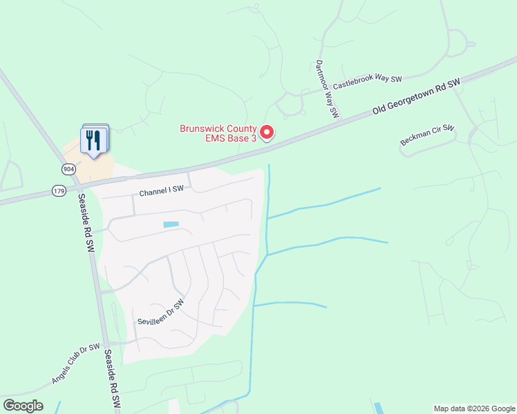 map of restaurants, bars, coffee shops, grocery stores, and more near 7076 Channel Ii Southwest in Ocean Isle Beach