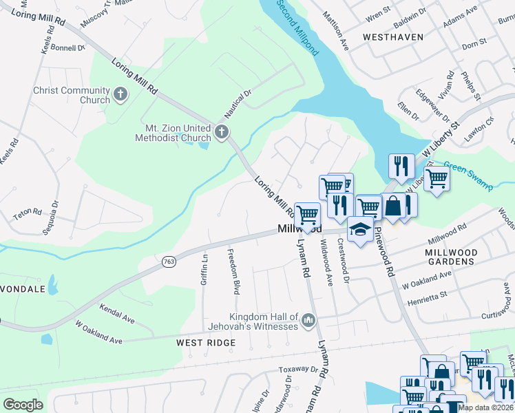 map of restaurants, bars, coffee shops, grocery stores, and more near 30 Loring Mill Road in Sumter