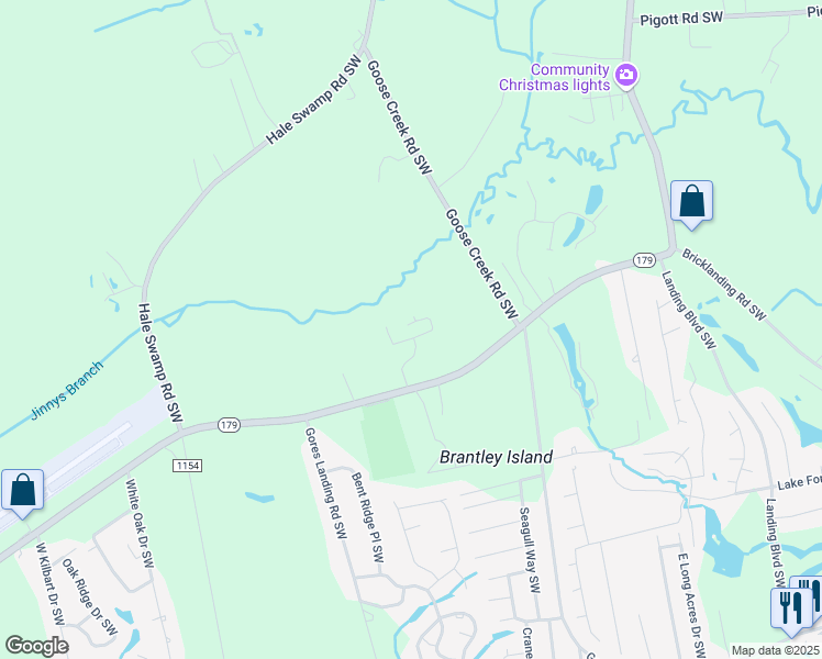 map of restaurants, bars, coffee shops, grocery stores, and more near 5490 Arbor Branch Drive Southwest in Shallotte