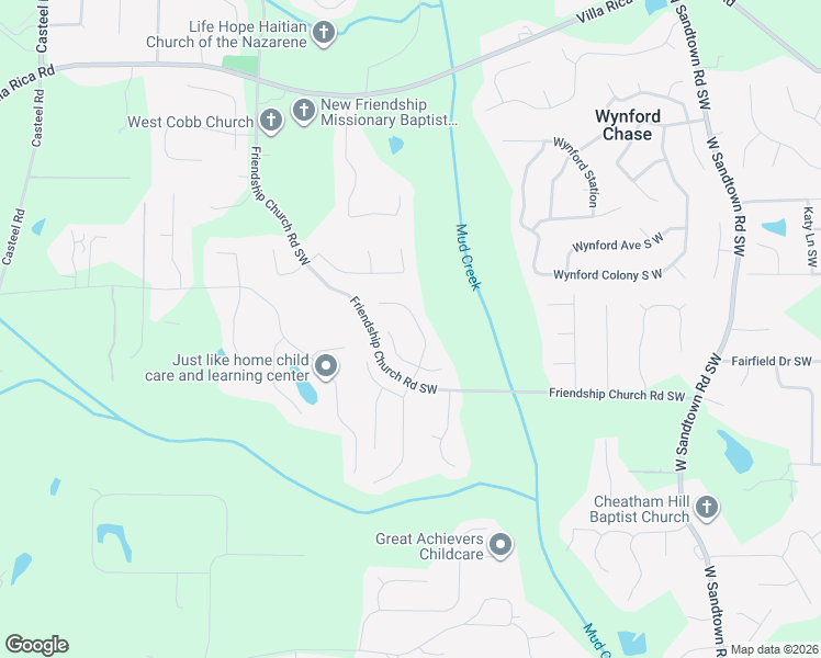 map of restaurants, bars, coffee shops, grocery stores, and more near 3278 Fruitwood Lane in Powder Springs