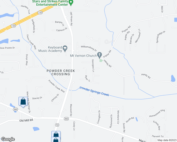 map of restaurants, bars, coffee shops, grocery stores, and more near 250 Ryan Trail in Dallas